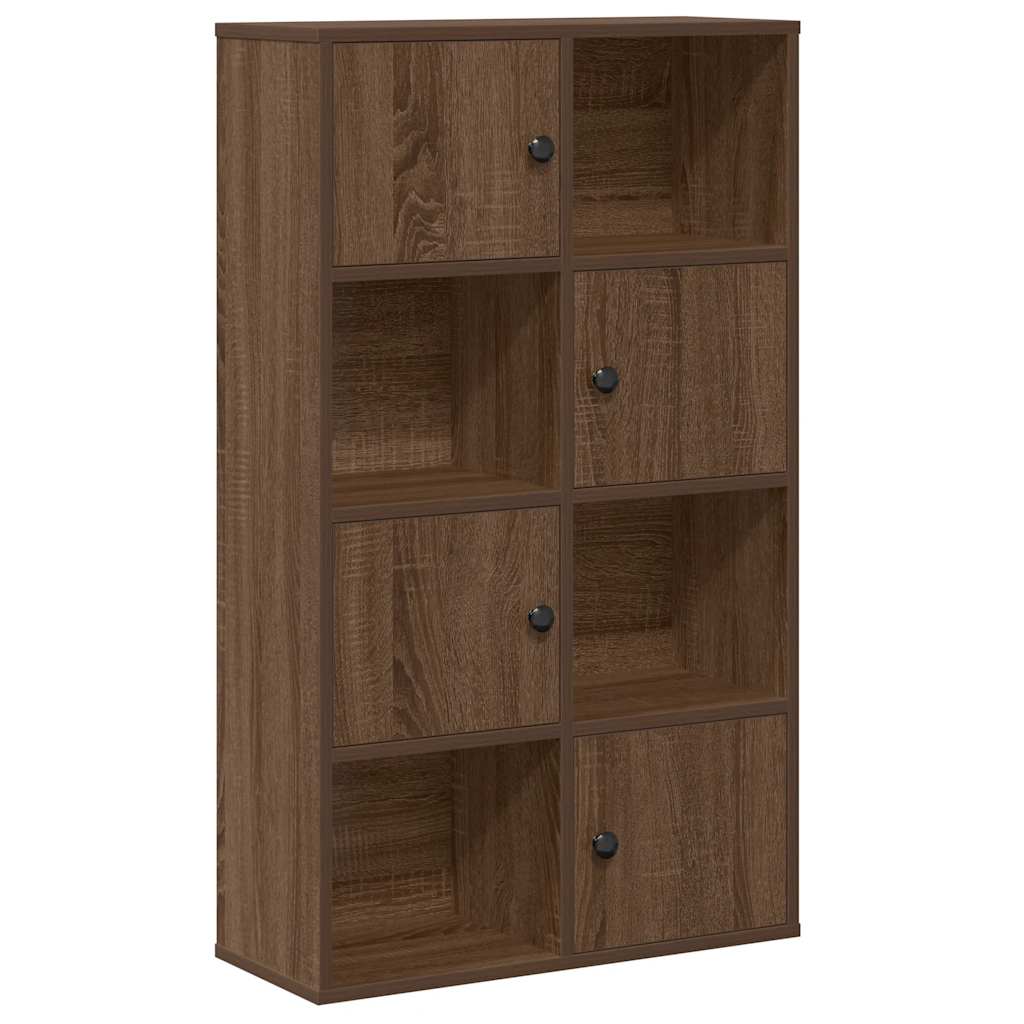 Bookcase Brown Oak 60x24x101.5 cm Engineered Wood